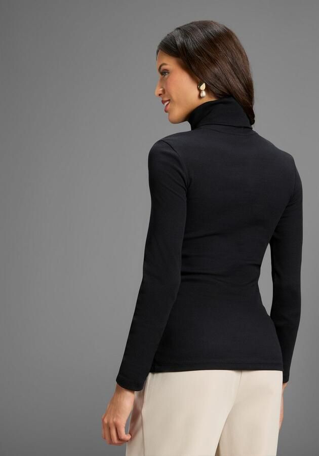 AJC Shirt met lange mouwen zeer figuurvolgend rolkragen basic-stijl - Foto 7