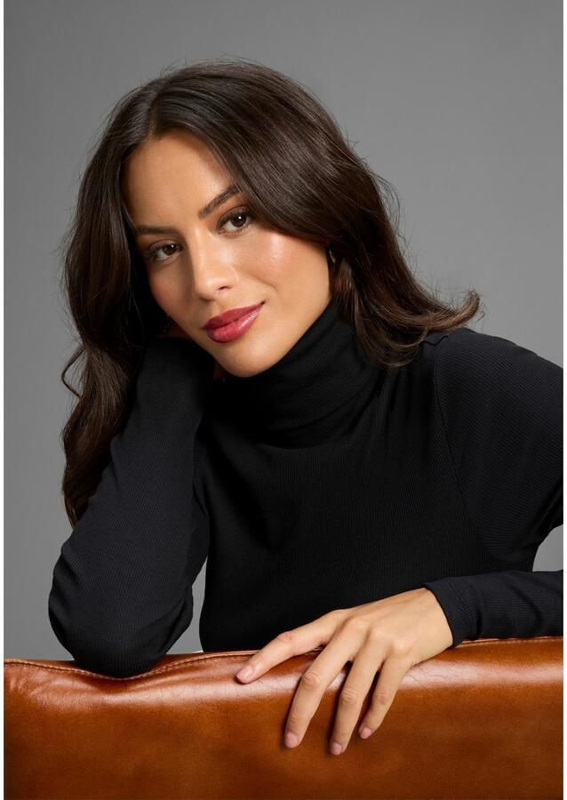 AJC Shirt met lange mouwen zeer figuurvolgend rolkragen basic-stijl - Foto 2