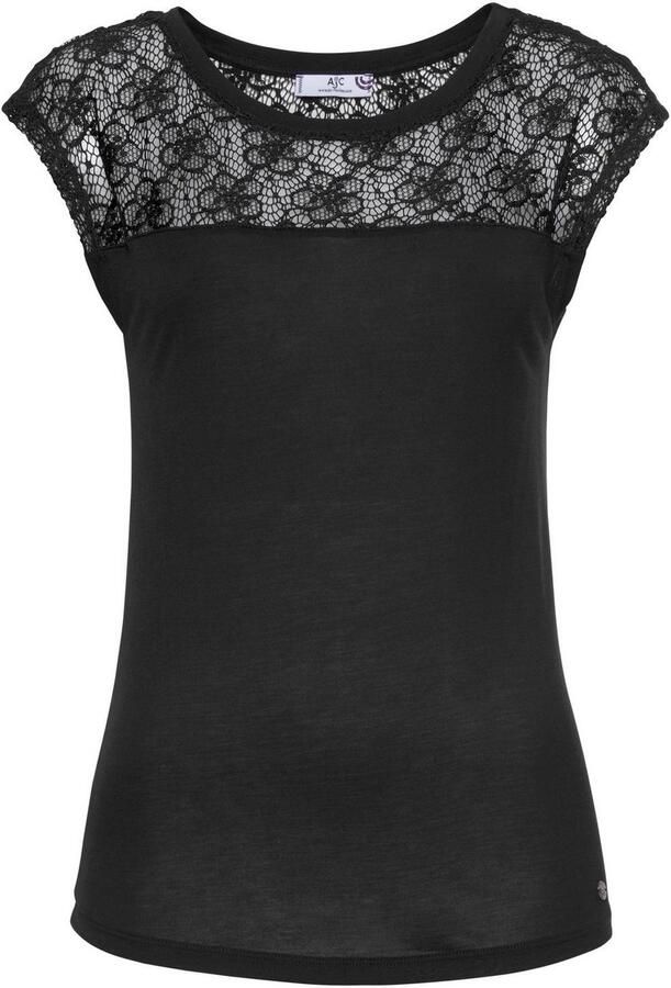 AJC Shirt met ronde hals Korte mouwen figuurvolgend effen ronde hals van single jersey - Foto 14