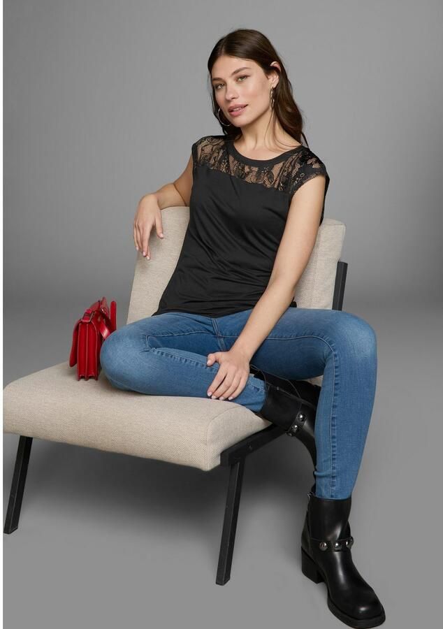 AJC Shirt met ronde hals Korte mouwen figuurvolgend effen ronde hals van single jersey - Foto 7