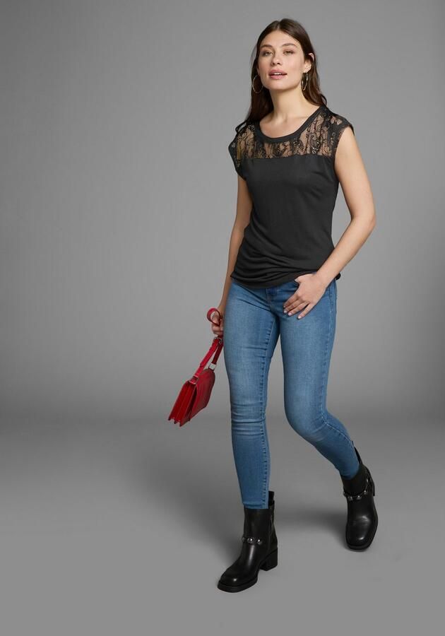 AJC Shirt met ronde hals Korte mouwen figuurvolgend effen ronde hals van single jersey - Foto 11