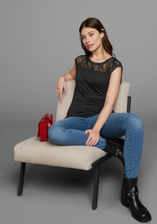 AJC Shirt met ronde hals Korte mouwen figuurvolgend effen ronde hals van single jersey - Foto 12