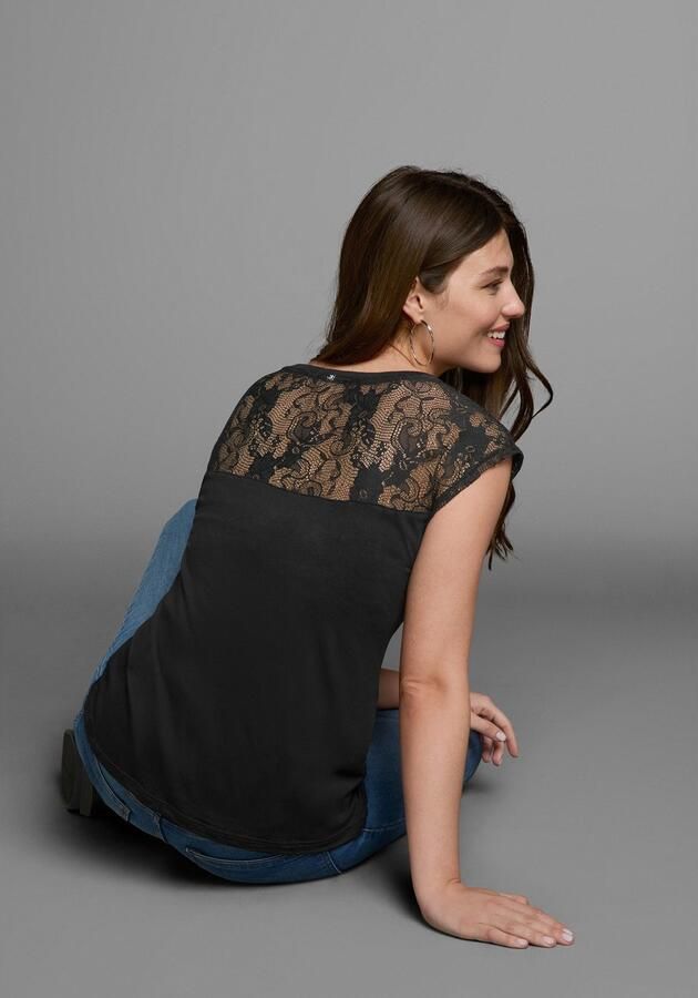 AJC Shirt met ronde hals Korte mouwen figuurvolgend effen ronde hals van single jersey - Foto 13