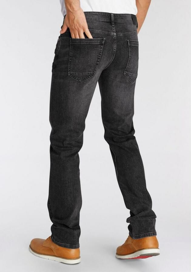AJC Straight jeans rechtes gesneden used-look-wassing lage taille - Foto 3