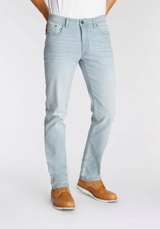 AJC Straight jeans rechtes gesneden used-look-wassing lage taille - Foto 7