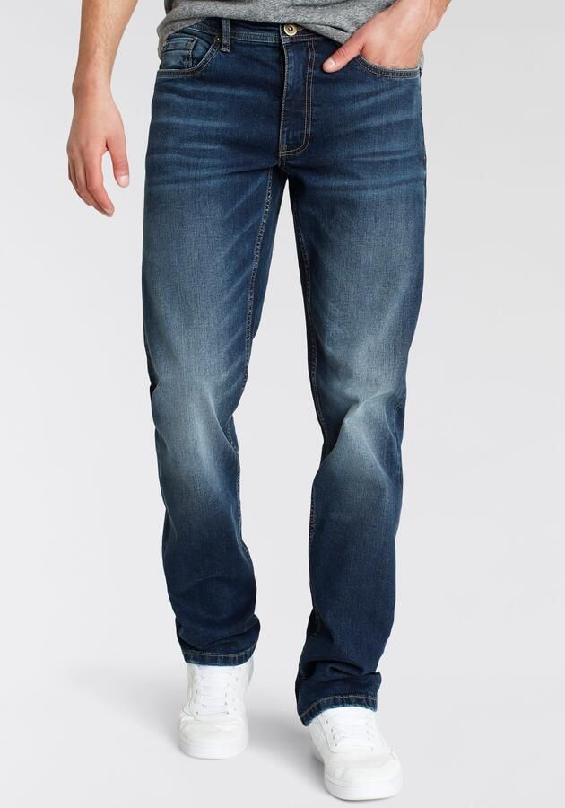 AJC Straight jeans rechtes gesneden used-look-wassing lage taille - Foto 7