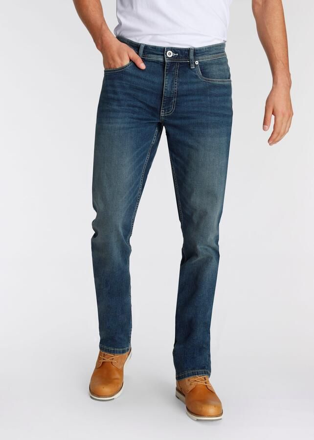 AJC Straight jeans rechtes gesneden used-look-wassing lage taille - Foto 7