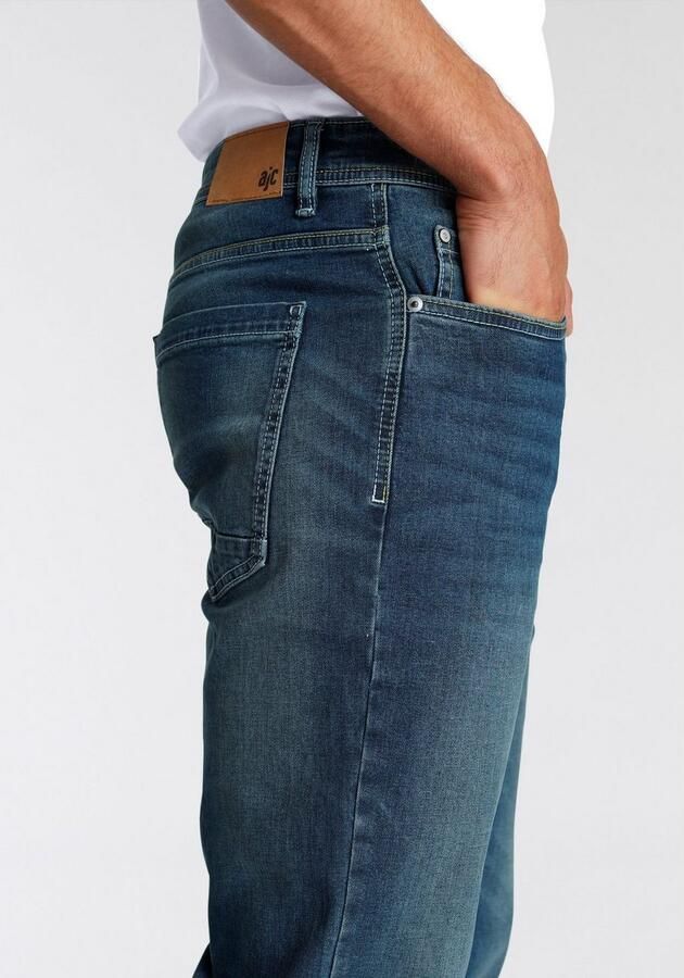 AJC Straight jeans rechtes gesneden used-look-wassing lage taille - Foto 3