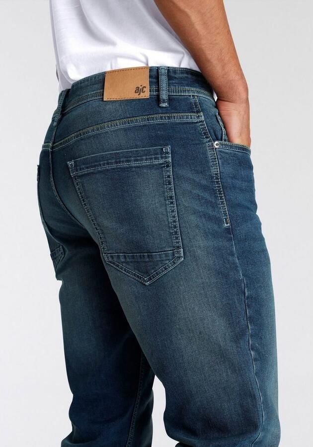 AJC Straight jeans rechtes gesneden used-look-wassing lage taille - Foto 4