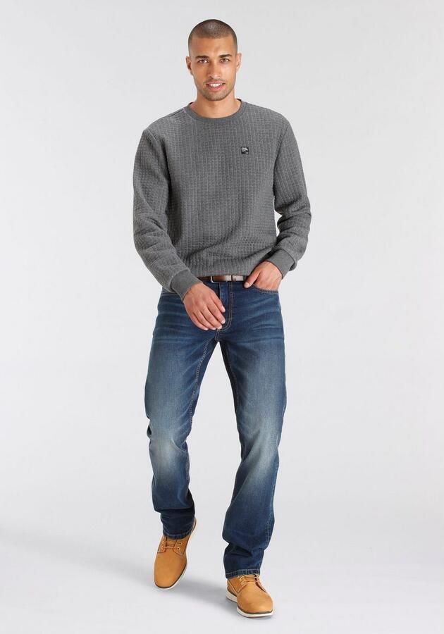 AJC Sweatshirt smal gesneden effen ronde hals - Foto 6