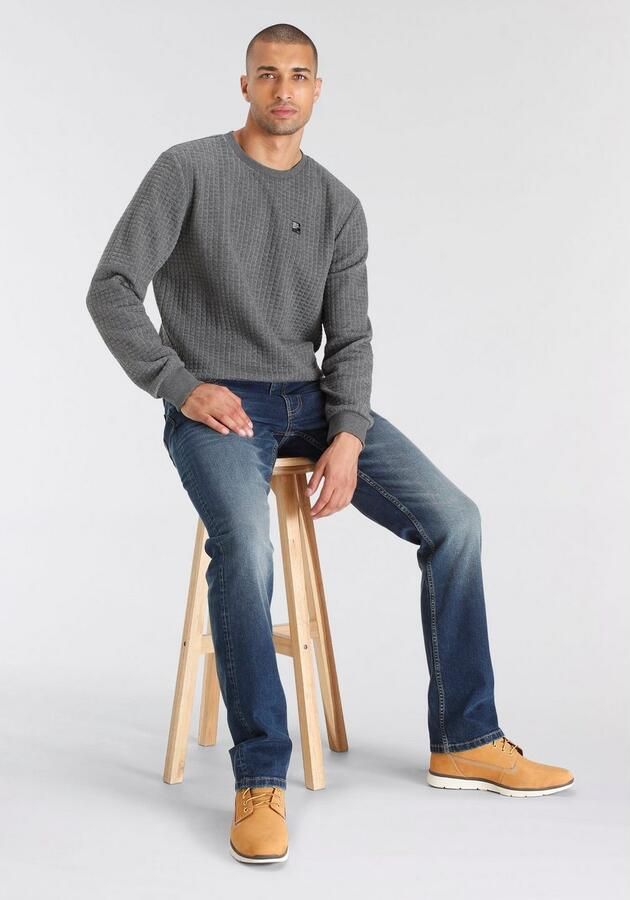 AJC Sweatshirt smal gesneden effen ronde hals - Foto 7