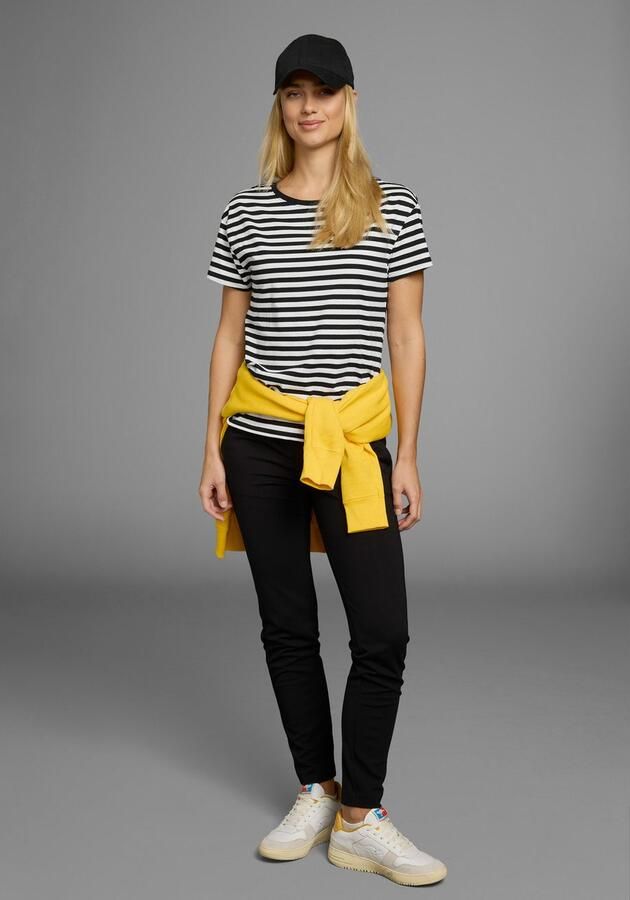 AJC T-shirt Korte mouwen getailleerde snit gestreept ronde hals - Foto 5