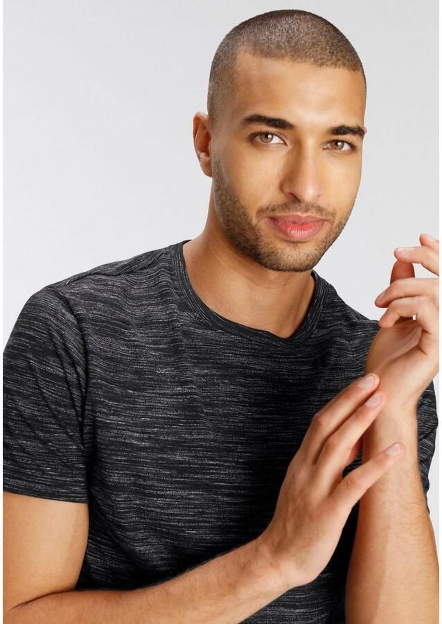 AJC T-shirt Korte mouwen regular fit gemêleerd ronde hals - Foto 3