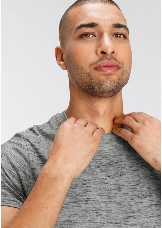 AJC T-shirt Korte mouwen regular fit gemêleerd ronde hals - Foto 2