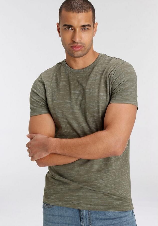 AJC T-shirt Korte mouwen regular fit gemêleerd ronde hals - Foto 4