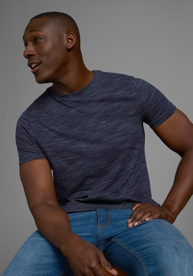 AJC T-shirt Korte mouwen regular fit gemêleerd ronde hals - Foto 3