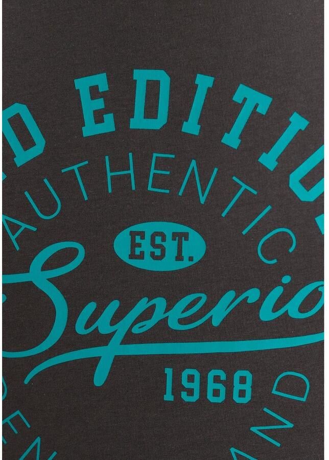 AJC T-shirt Korte mouwen smalle pasvorm in vintage-ontwerp