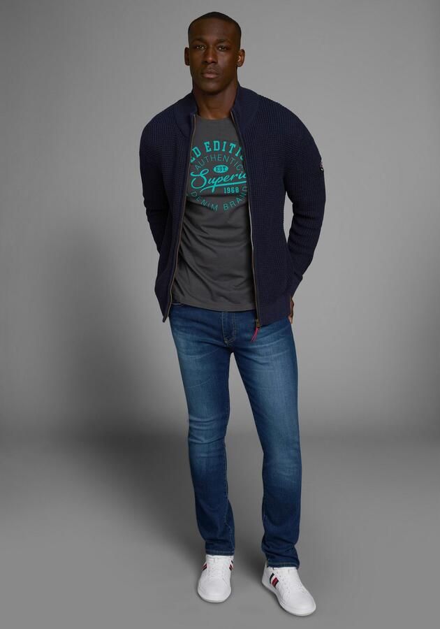 AJC T-shirt Korte mouwen smalle pasvorm in vintage-ontwerp - Foto 5