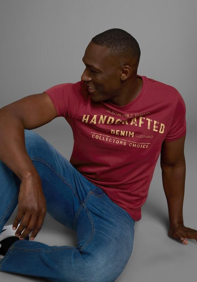 AJC T-shirt Korte mouwen smalle pasvorm in vintage-ontwerp - Foto 4