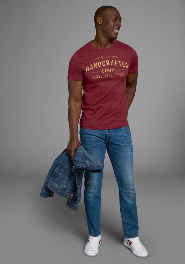 AJC T-shirt Korte mouwen smalle pasvorm in vintage-ontwerp - Foto 5