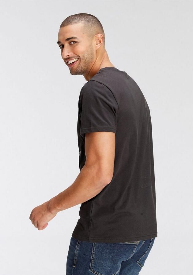 AJC T-shirt korte mouwen smalle snit bedrukt of effen - Foto 5