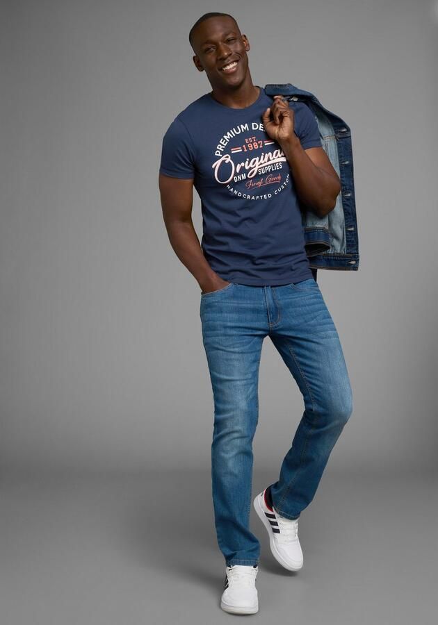 AJC T-shirt korte mouwen smalle snit met stijlvolle druk - Foto 6