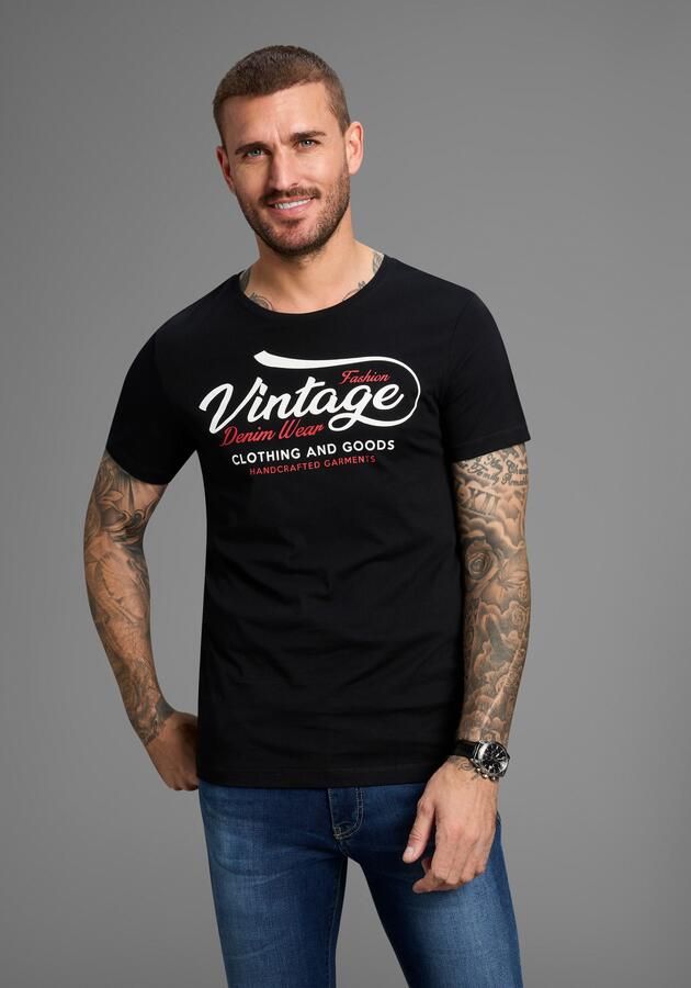 AJC T-shirt korte mouwen smalle snit met stijlvolle druk - Foto 4