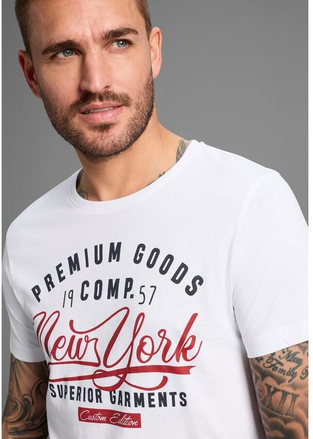 AJC T-shirt korte mouwen smalle snit met stijlvolle druk - Foto 2