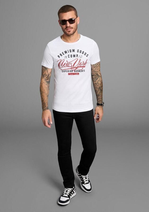 AJC T-shirt korte mouwen smalle snit met stijlvolle druk - Foto 6