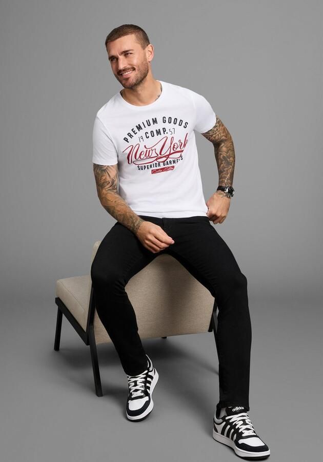 AJC T-shirt korte mouwen smalle snit met stijlvolle druk - Foto 7