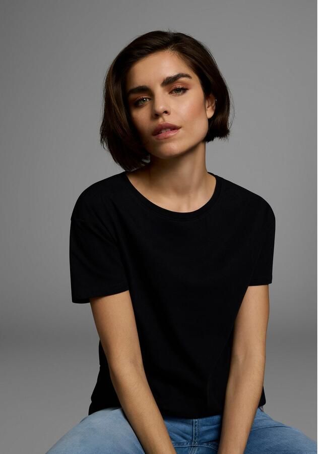 AJC T-shirt oversized pasvorm basic van katoen - Foto 7