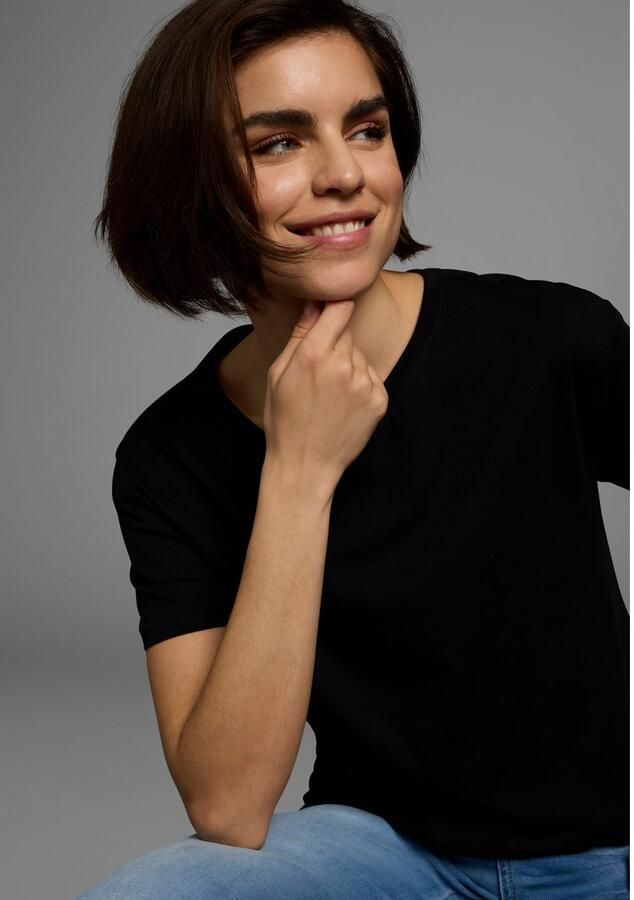 AJC T-shirt oversized pasvorm basic van katoen - Foto 5