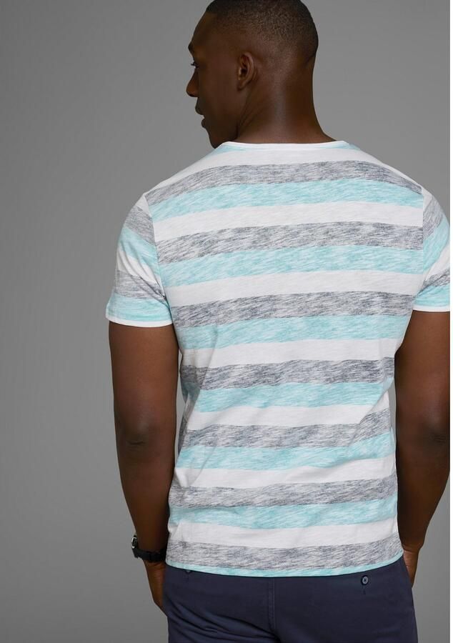 AJC T-shirt smal gesneden gestreept ronde hals - Foto 3