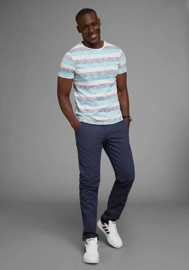 AJC T-shirt smal gesneden gestreept ronde hals - Foto 5