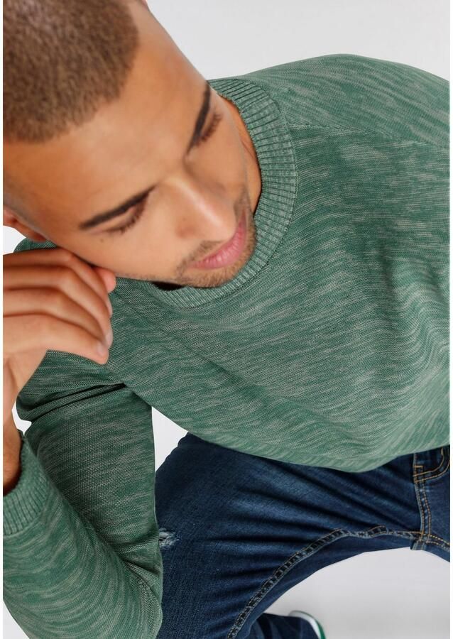 AJC Trui met ronde hals in gemêleerde look - Foto 3