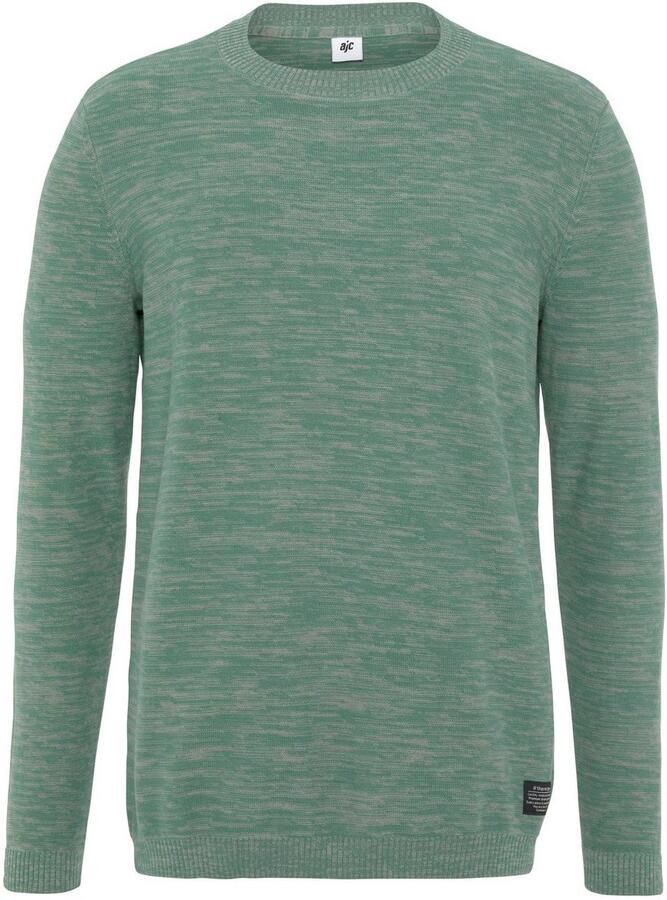 AJC Trui met ronde hals in gemêleerde look