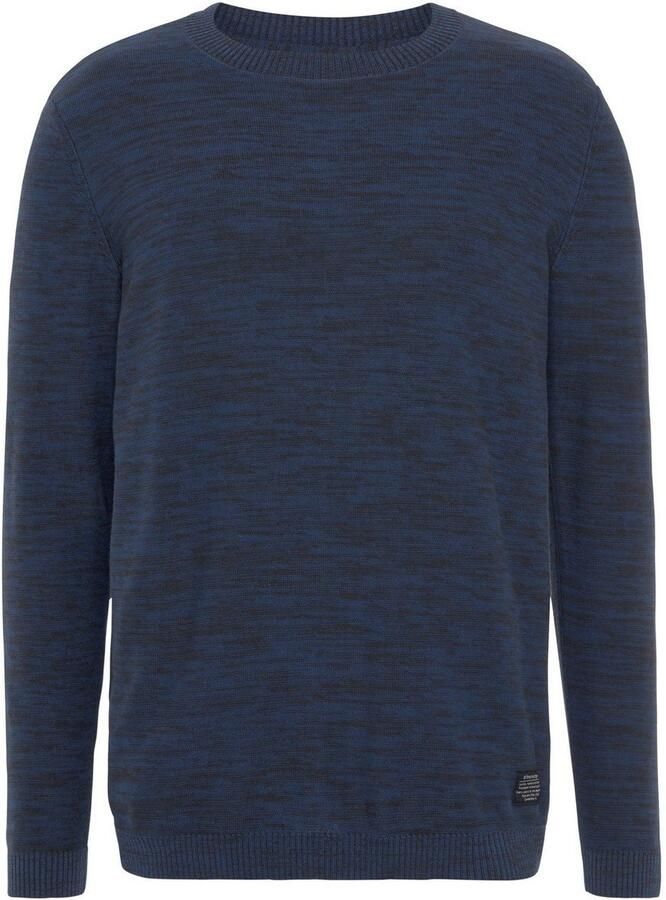 AJC Trui met ronde hals in gemêleerde look