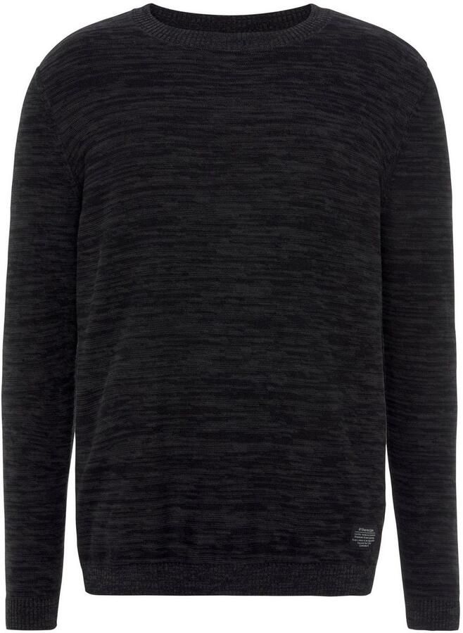 AJC Trui met ronde hals in gemêleerde look