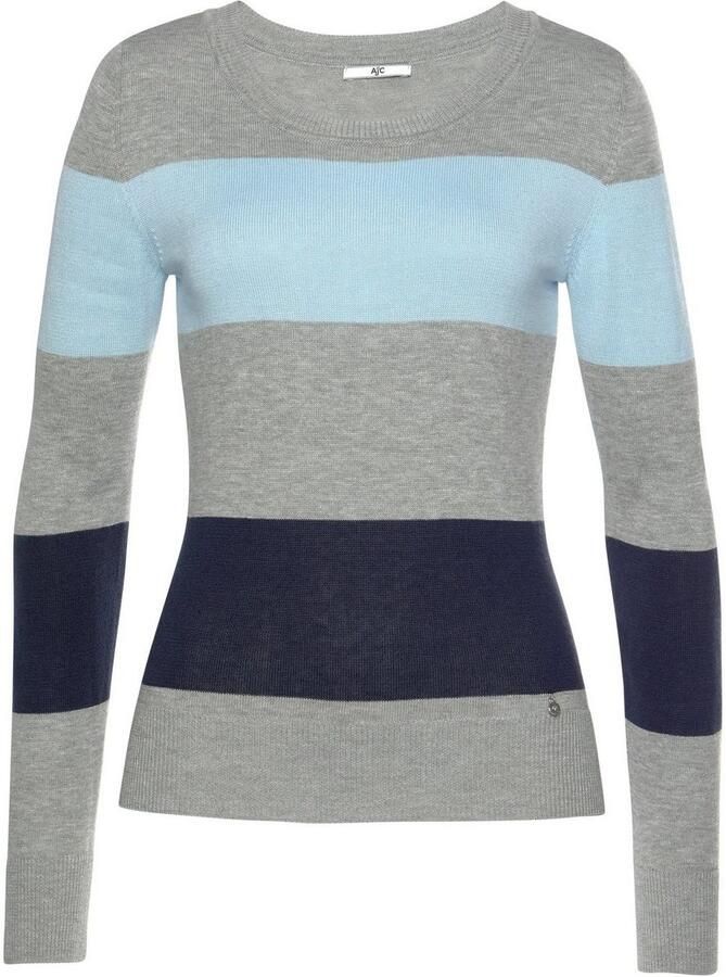 AJC Trui met ronde hals met brede blokstrepen - Foto 14