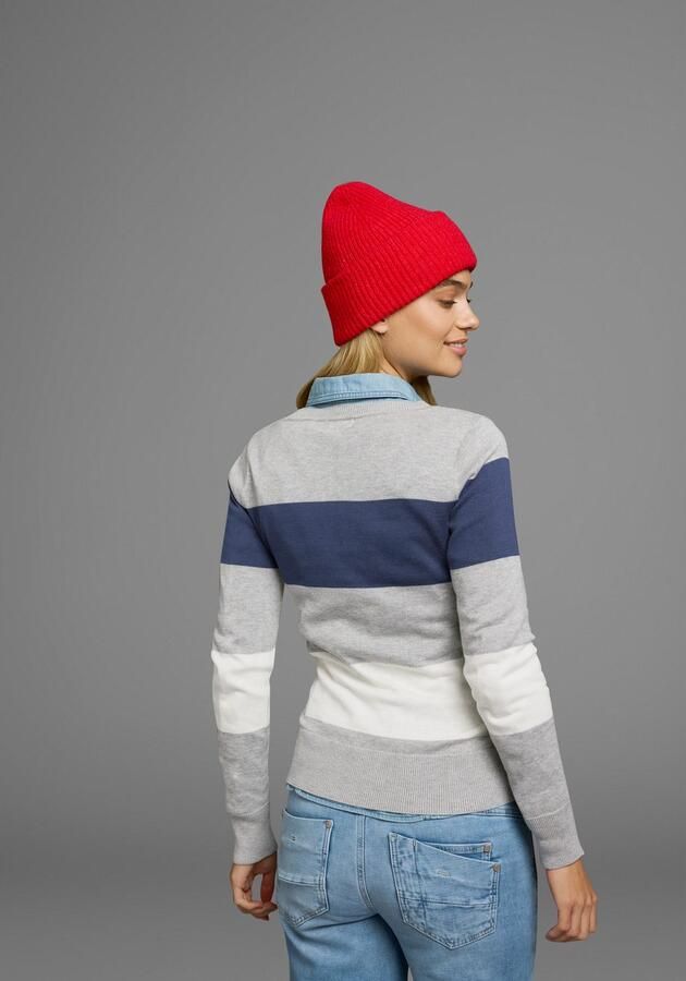 AJC Trui met ronde hals met brede blokstrepen - Foto 3