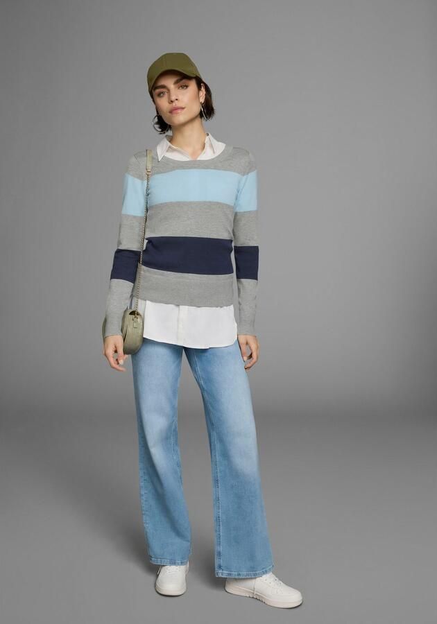 AJC Trui met ronde hals met brede blokstrepen - Foto 10