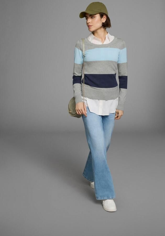 AJC Trui met ronde hals met brede blokstrepen - Foto 13