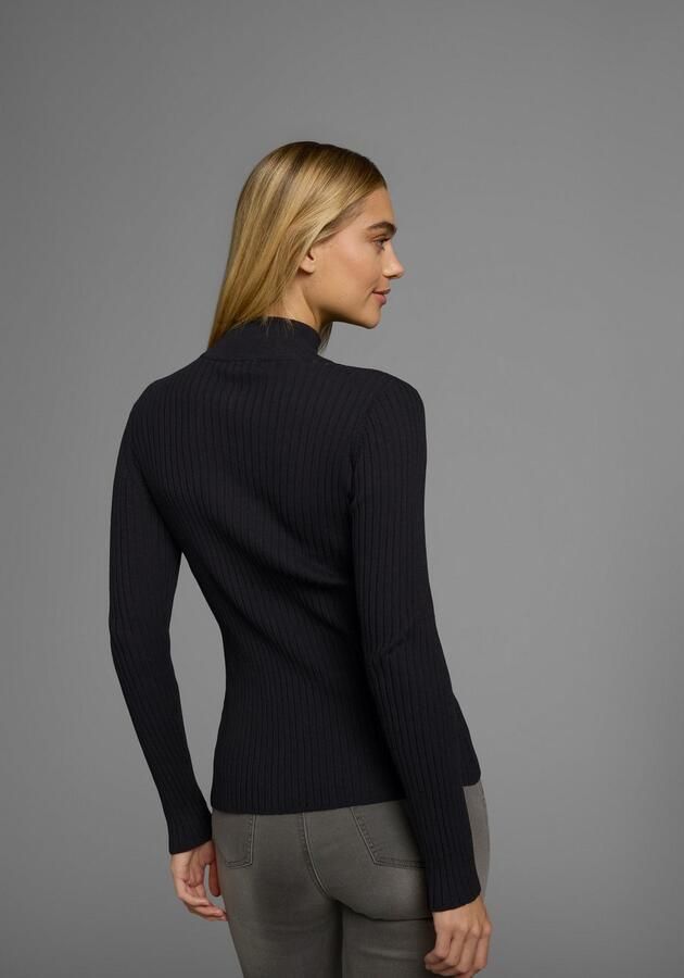 AJC Vest in ribbreisel met opstaande kraag en rits - Foto 8