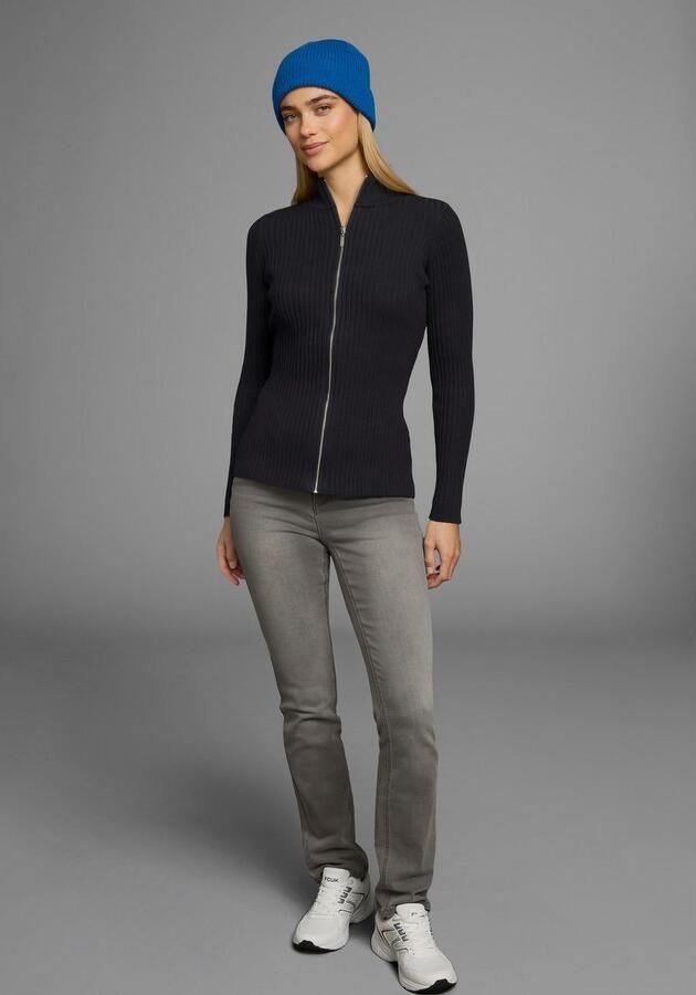 AJC Vest in ribbreisel met opstaande kraag en rits - Foto 9