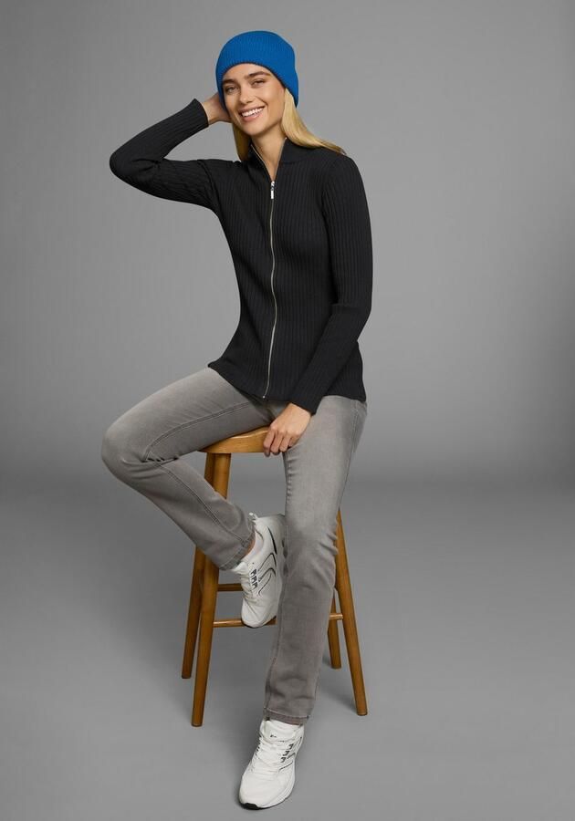 AJC Vest in ribbreisel met opstaande kraag en rits - Foto 12