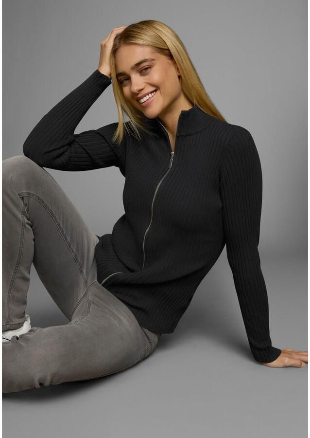 AJC Vest in ribbreisel met opstaande kraag en rits - Foto 2