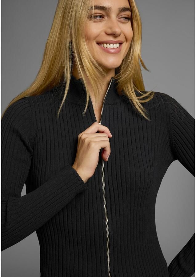 AJC Vest in ribbreisel met opstaande kraag en rits - Foto 4