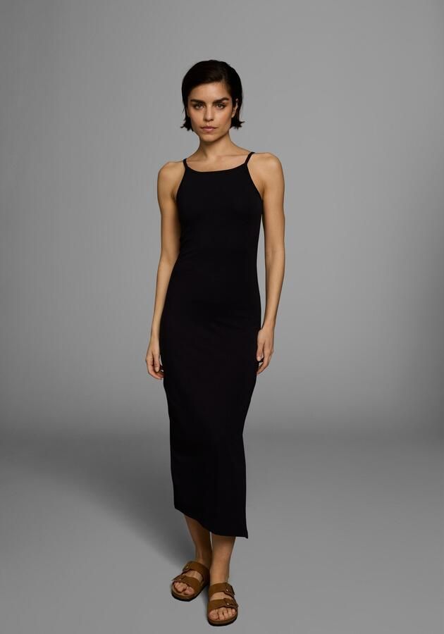 AJC Zomerjurk feestelijk maxilengte effen van elastisch single jersey - Foto 6