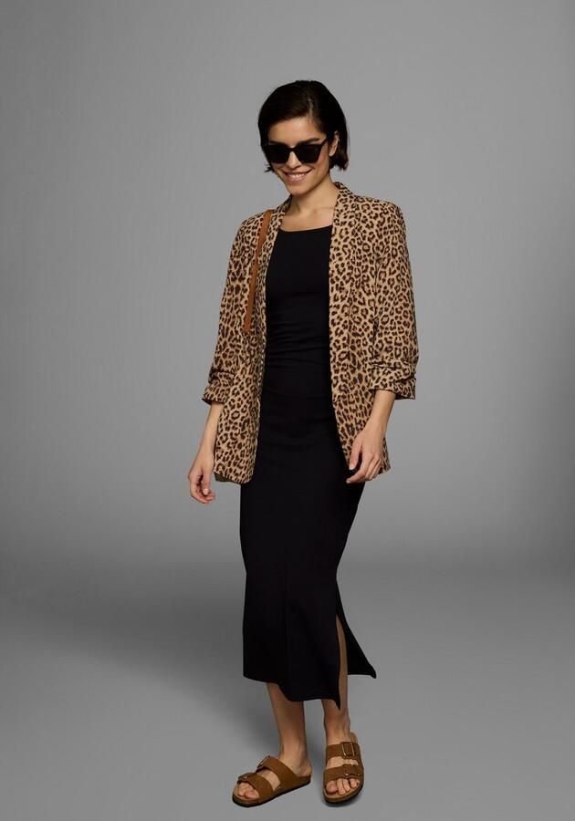 AJC Zomerjurk feestelijk maxilengte effen van elastisch single jersey - Foto 8