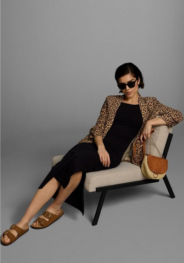 AJC Zomerjurk feestelijk maxilengte effen van elastisch single jersey - Foto 5